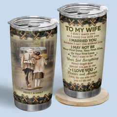 I Married You Because I Can't Live Without You - Couple Personalized Custom Tumbler - Gift For Wife. Anniversary
