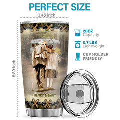 I Married You Because I Can't Live Without You - Couple Personalized Custom Tumbler - Gift For Wife. Anniversary