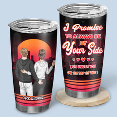 All Because Two People Swiped Right - Couple Personalized Custom Tumbler - Gift For Husband Wife. Anniversary