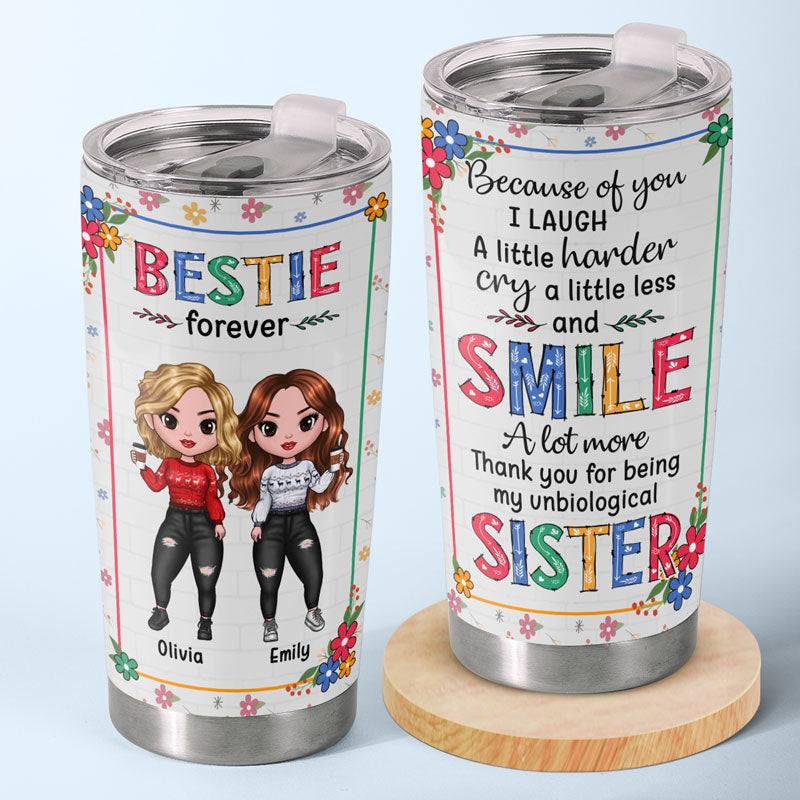 To My Best Friend - Bestie Personalized Custom Tumbler - Christmas Gift For Best Friends. BFF. Sisters