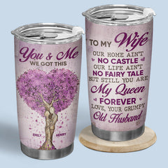 You Are My Queen Forever - Couple Personalized Custom Tumbler - Gift For Husband Wife. Anniversary