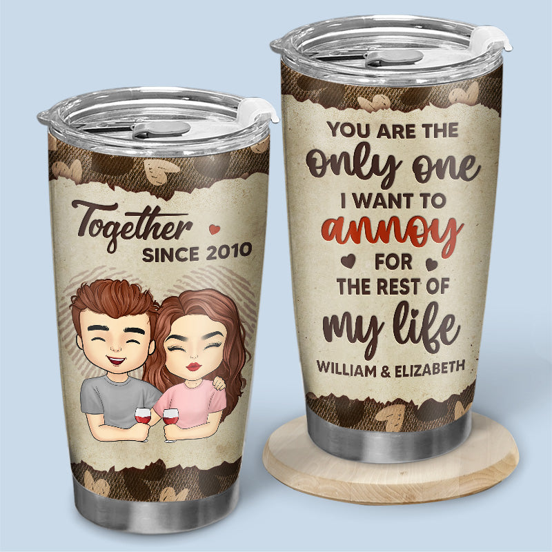 Congrats On Being My Husband You Lucky Bastard - Couple Personalized Custom Tumbler - Gift For Husband Wife. Anniversary