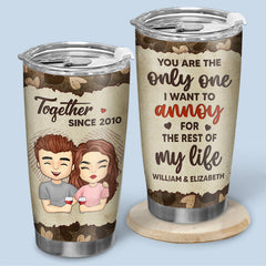 Congrats On Being My Husband You Lucky Bastard - Couple Personalized Custom Tumbler - Gift For Husband Wife. Anniversary