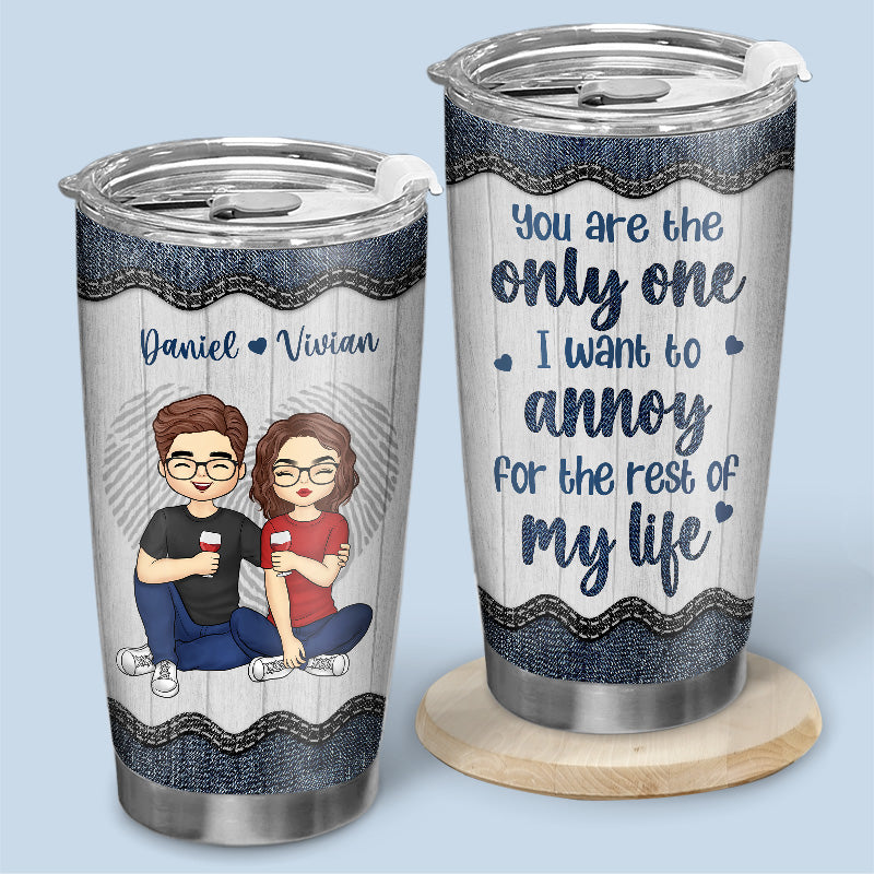 I Promise To Always Be By Your Side - Couple Personalized Custom Tumbler - Gift For Husband Wife. Anniversary