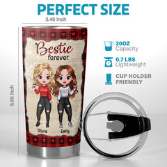 Our Friendship Is A True Blessing To Me - Bestie Personalized Custom Tumbler - Christmas Gift For Best Friends. BFF. Sisters