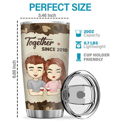 Congrats On Being My Husband You Lucky Bastard - Couple Personalized Custom Tumbler - Gift For Husband Wife. Anniversary