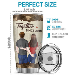 Congrats On Being My Husband - Couple Personalized Custom Tumbler - Gift For Husband Wife. Anniversary