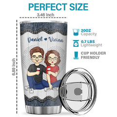 I Promise To Always Be By Your Side - Couple Personalized Custom Tumbler - Gift For Husband Wife. Anniversary