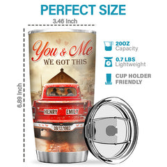 Thank You For Coming Into My Life - Couple Personalized Custom Tumbler - Gift For Husband Wife. Anniversary