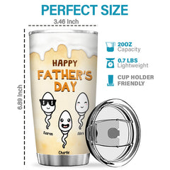 From Your Best Kids - Family Personalized Custom Tumbler - Father's Day. Birthday Gift For Dad