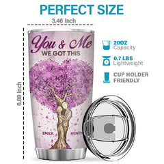 You Are My Queen Forever - Couple Personalized Custom Tumbler - Gift For Husband Wife. Anniversary