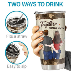 Congrats On Being My Husband - Couple Personalized Custom Tumbler - Gift For Husband Wife. Anniversary