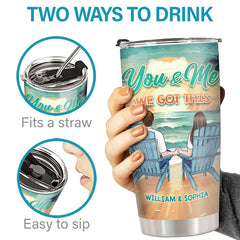 Happily Annoying Each Other And Still Going Strong - Couple Personalized Custom Tumbler - Gift For Husband Wife. Anniversary