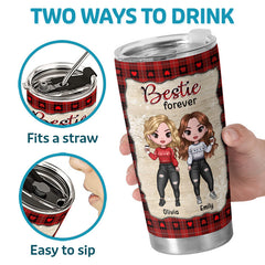Our Friendship Is A True Blessing To Me - Bestie Personalized Custom Tumbler - Christmas Gift For Best Friends. BFF. Sisters