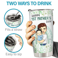 Just Know That I Really Love You - Family Personalized Custom Tumbler - Father's Day. Birthday Gift For First Dad