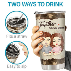 Congrats On Being My Husband You Lucky Bastard - Couple Personalized Custom Tumbler - Gift For Husband Wife. Anniversary