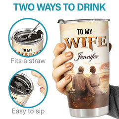 Our Home Ain't No Castle Our Life Ain't No Fairy Tale - Couple Personalized Custom Tumbler - Gift For Couple. Husband Wife. Anniversary. Engagement. Wedding. Marriage Gift