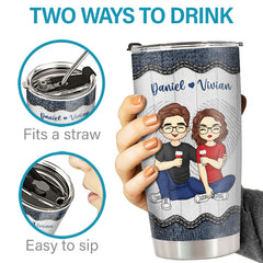 I Promise To Always Be By Your Side - Couple Personalized Custom Tumbler - Gift For Husband Wife. Anniversary